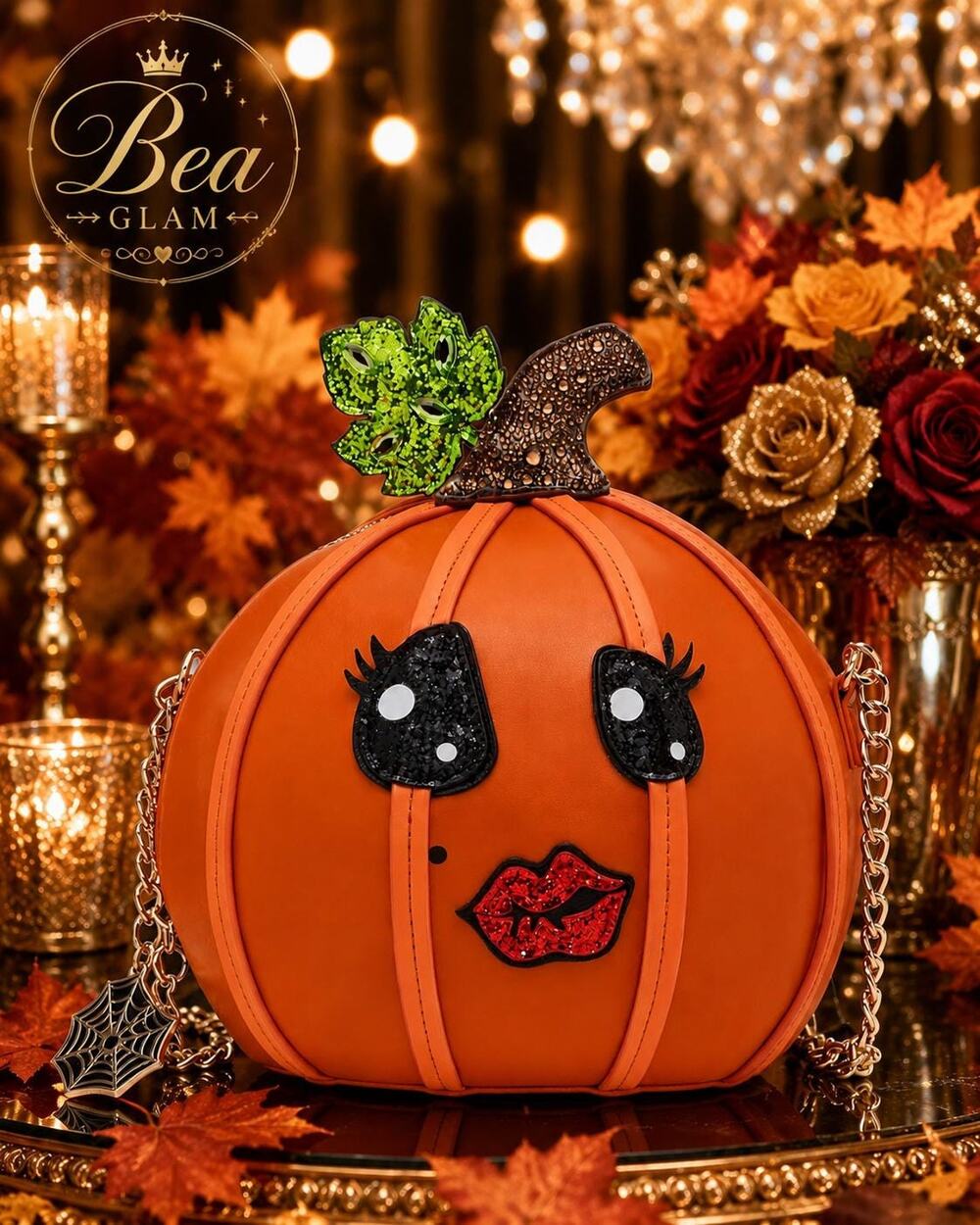 Betsey Johnson Pumpkin Crossbody Bag  Jack O’ Lantern Halloween Purse